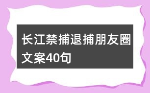 長江禁捕退捕朋友圈文案40句