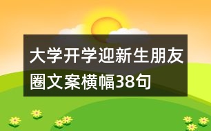 大學(xué)開學(xué)迎新生朋友圈文案橫幅38句