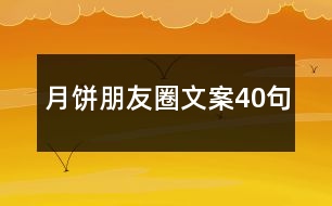 月餅朋友圈文案40句