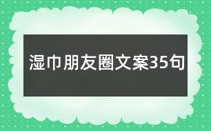 濕巾朋友圈文案35句