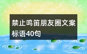 禁止鳴笛朋友圈文案標(biāo)語(yǔ)40句