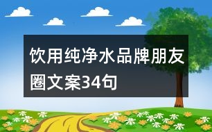 飲用純凈水品牌朋友圈文案34句