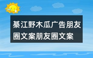 綦江野木瓜廣告朋友圈文案、朋友圈文案37句