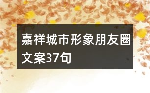 嘉祥城市形象朋友圈文案37句