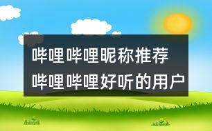 嗶哩嗶哩昵稱推薦 嗶哩嗶哩好聽的用戶名354個(gè)