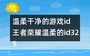 溫柔干凈的游戲id 王者榮耀溫柔的id329個(gè)