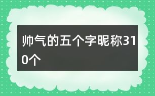 帥氣的五個(gè)字昵稱310個(gè)