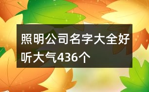 照明公司名字大全好聽大氣436個(gè)