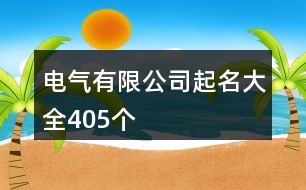 電氣有限公司起名大全405個