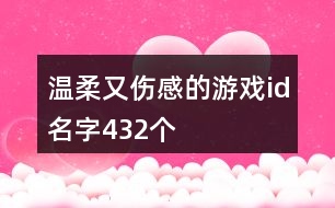 溫柔又傷感的游戲id名字432個