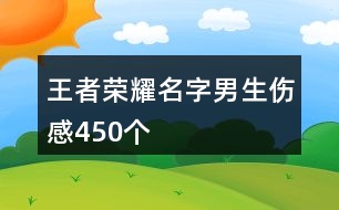 王者榮耀名字男生傷感450個(gè)