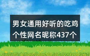 男女通用好聽(tīng)的吃雞個(gè)性網(wǎng)名昵稱437個(gè)