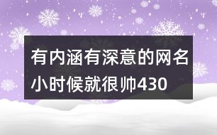 有內(nèi)涵有深意的網(wǎng)名—小時(shí)候就很帥430個(gè)