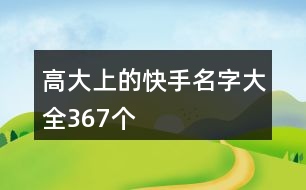 高大上的快手名字大全367個