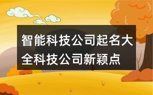 智能科技公司起名大全,科技公司新穎點的名字416個