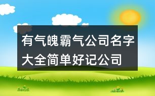 有氣魄霸氣公司名字大全,簡(jiǎn)單好記公司名字大全443個(gè)