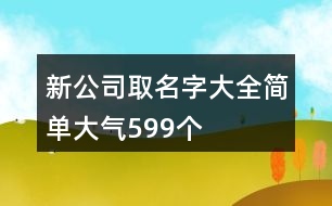 新公司取名字大全簡單大氣599個(gè)