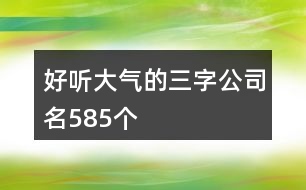 好聽(tīng)大氣的三字公司名585個(gè)