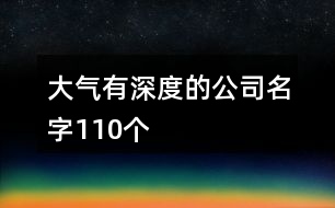 大氣有深度的公司名字110個(gè)