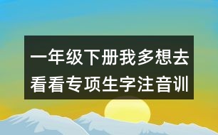 一年級下冊我多想去看看專項生字注音訓練