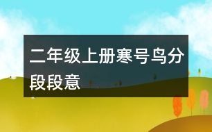 二年級(jí)上冊(cè)寒號(hào)鳥(niǎo)分段段意