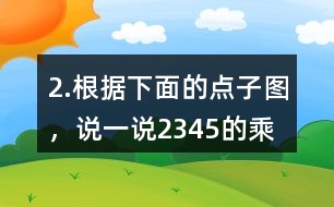 2.根據(jù)下面的點(diǎn)子圖，說一說2,3,4,5的乘法口訣