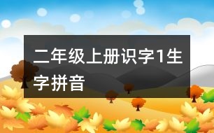 二年級(jí)上冊(cè)識(shí)字1生字拼音