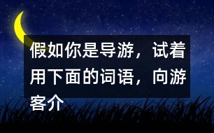 假如你是導(dǎo)游，試著用下面的詞語，向游客介紹趙州橋