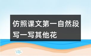 仿照課文第一自然段寫一寫其他花