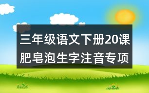 三年級(jí)語文下冊(cè)20課肥皂泡生字注音專項(xiàng)訓(xùn)練答案