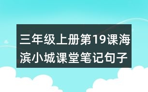 三年級(jí)上冊(cè)第19課海濱小城課堂筆記句子解析