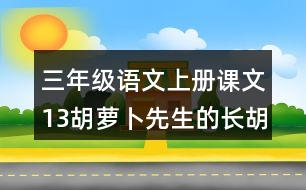 三年級語文上冊課文13胡蘿卜先生的長胡子課堂筆記之本課重難點(diǎn)