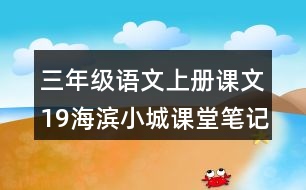 三年級(jí)語(yǔ)文上冊(cè)課文19海濱小城課堂筆記之本課重難點(diǎn)