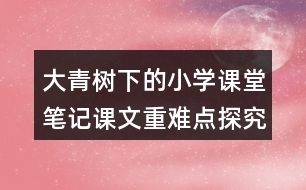 大青樹下的小學課堂筆記課文重難點探究