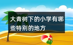 大青樹下的小學(xué)有哪些特別的地方