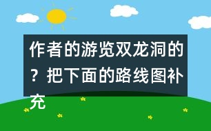 作者的游覽雙龍洞的？把下面的路線圖補(bǔ)充完整