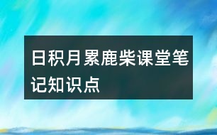 日積月累鹿柴課堂筆記知識(shí)點(diǎn)