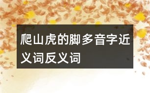 爬山虎的腳多音字近義詞反義詞