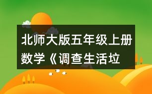 北師大版五年級上冊數(shù)學(xué)《調(diào)查“生活垃圾”》 一個人平均每天產(chǎn)生多少千克生活垃圾?