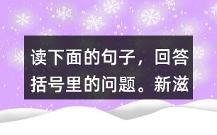 讀下面的句子，回答括號里的問題?！靶伦涛丁敝傅氖鞘裁?？