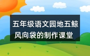 五年級語文園地五鯨 風(fēng)向袋的制作課堂筆記