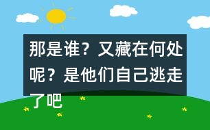 那是誰(shuí)？又藏在何處呢？是他們自己逃走了吧……這樣表達(dá)好處在哪里？