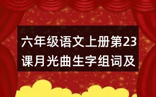 六年級(jí)語(yǔ)文上冊(cè)第23課月光曲生字組詞及詞語(yǔ)理解