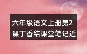 六年級語文上冊第2課丁香結(jié)課堂筆記近義詞反義詞