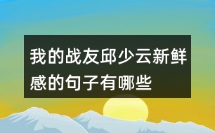 我的戰(zhàn)友邱少云新鮮感的句子有哪些