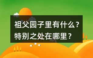 祖父園子里有什么？特別之處在哪里？