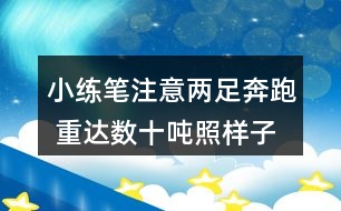 小練筆：注意兩足奔跑 重達(dá)數(shù)十噸照樣子寫(xiě)一段話(huà)