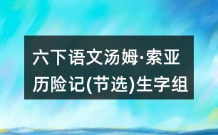 六下語文湯姆·索亞歷險(xiǎn)記(節(jié)選)生字組詞