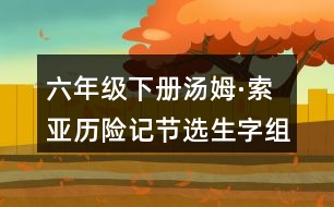 六年級(jí)下冊(cè)湯姆·索亞歷險(xiǎn)記節(jié)選生字組詞帶拼音