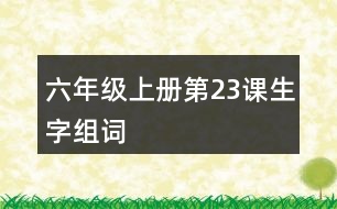 六年級上冊第23課生字組詞